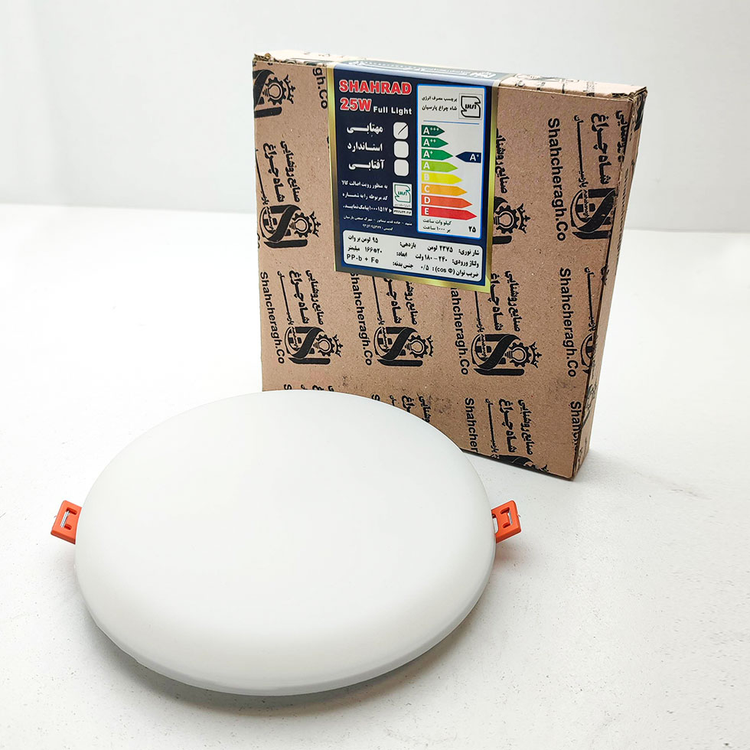 پنل LED فول لایت توکار شاهچراغ مدل شهراد 25 وات