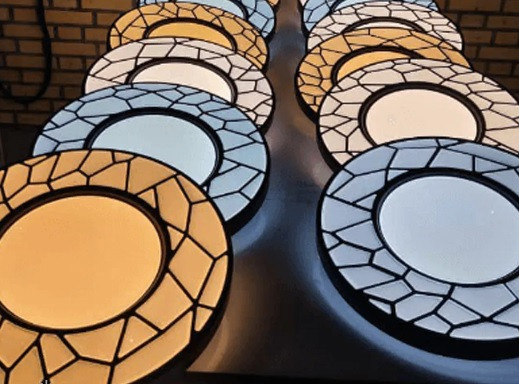 چراغ سقفی 36 وات سه حالته مودی طرح سنگ