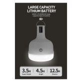 چراغ آویز شارژی 38 وات دی پی