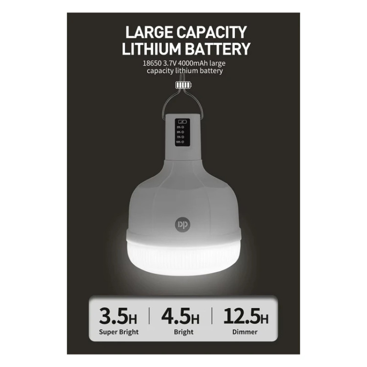 چراغ آویز شارژی 38 وات دی پی