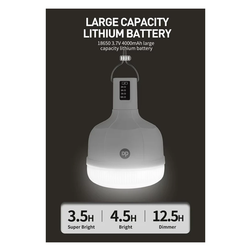 چراغ آویز شارژی 38 وات دی پی